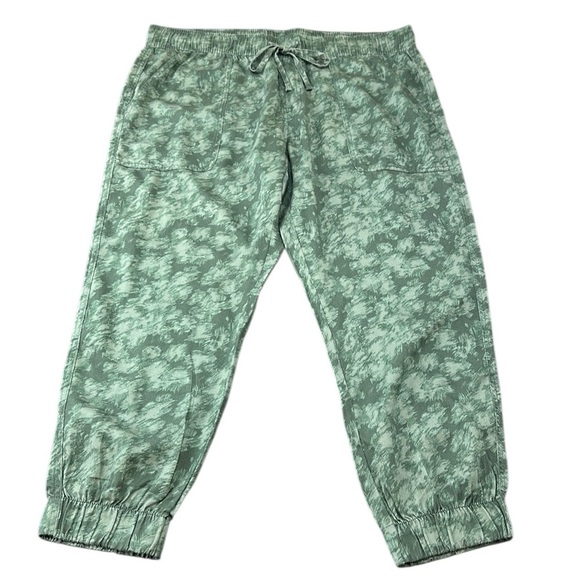 Orvis 100% Lyocell Joggers Ankle Pants XL Drawstring Waist Pockets Camo - Picture 1 of 16